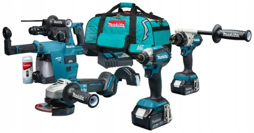 Zestaw combo Makita DLX4194TX1 18V DGA504 DDF492 DTD153 DHR243 DX07 2x5,0AH