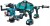 Zestaw combo Makita DLX4194TX1 18V DGA504 DDF492 DTD153 DHR243 DX07 2x5,0AH