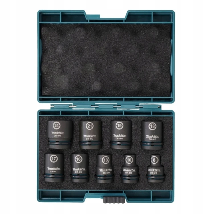 Makita E-16564 Zestaw sześciokątnych nasadek udarowych 8-24mm 1/2 9szt.