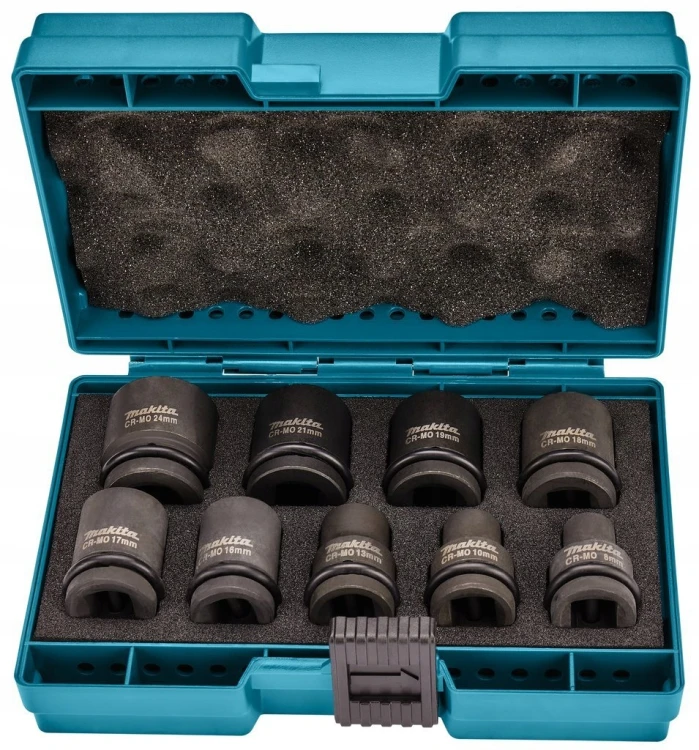 Makita E-16564 Zestaw sześciokątnych nasadek udarowych 8-24mm 1/2 9szt.