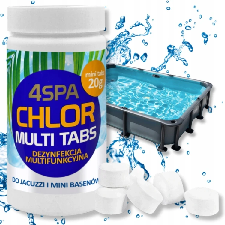 4SPA CHLOR MULTI TABLETKI 1KG 50X 20G BASENU JACUZZI GAMIX CHEMIA BASENOWA