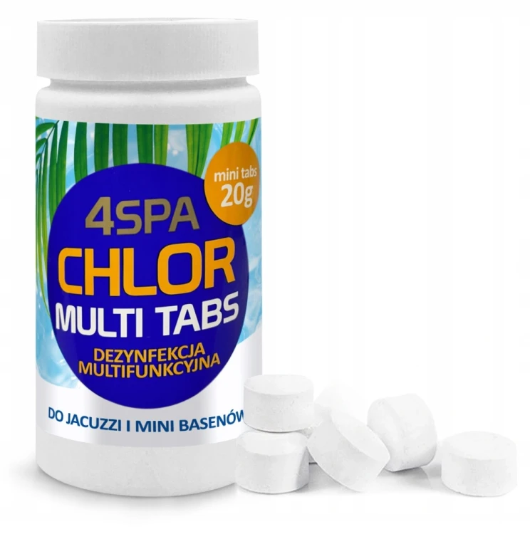 4SPA CHLOR MULTI TABLETKI 1KG 50X 20G BASENU JACUZZI GAMIX CHEMIA BASENOWA