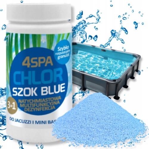 4SPA CHLOR SZOK BLUE JACUZZI BASEN SPA GAMIX GRANULAT 1KG CHEMIA BASENOWA