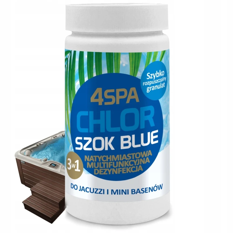 4SPA CHLOR SZOK BLUE JACUZZI BASEN SPA GAMIX GRANULAT 1KG CHEMIA BASENOWA