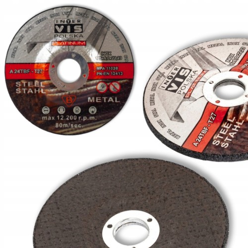 10x TARCZA DO SZLIFOWANIA METALU STALI INOX INTER-VIS 125x6.0 IVGD12560