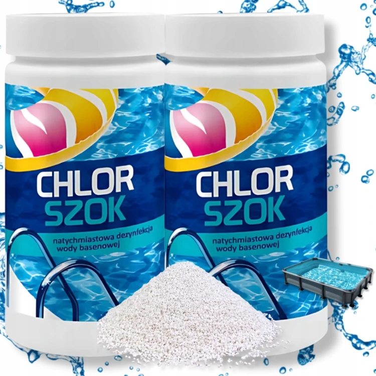 CHLOR SZOK DO BASENU JACUZZI BASEN GAMIX GRANULAT 2x1KG CHEMIA BASENOWA