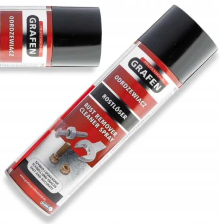 ODRDZEWIACZ W SPRAYU GRAFEN PROFESSIONAL RUST REMOVER CLEANER SPRAY 500ml