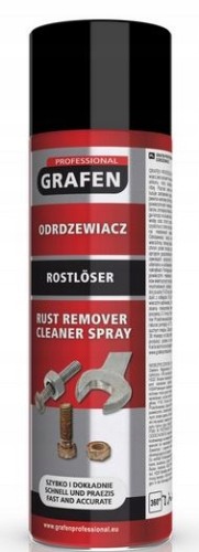 ODRDZEWIACZ W SPRAYU GRAFEN PROFESSIONAL RUST REMOVER CLEANER SPRAY 500ml
