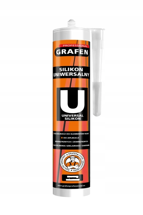 SILIKON UNIWERSALNY GRAFEN 280ML BEZBARWNY WEWNĘTRZNY ZEWNĘTRZNY