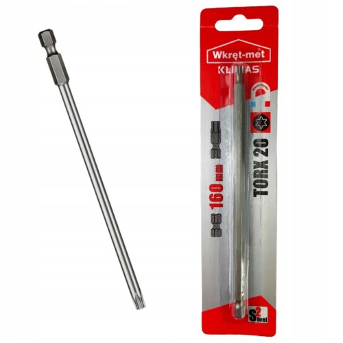Bit przedłużany KLIMAS Końcówka TX-20S2-160 T20x160 mm