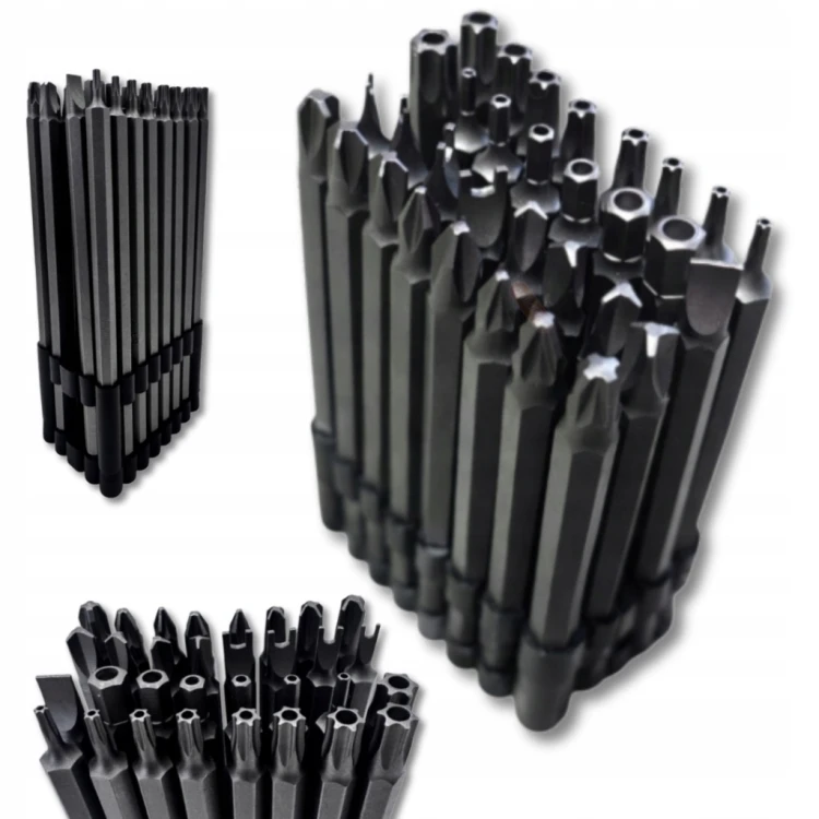 ZESTAW BITÓW DŁUGICH 150 mm 32 el. TORX, HEX, PH, PZ, SECURITY BITY KLUCZE