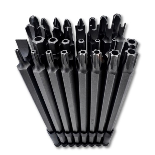 ZESTAW BITÓW DŁUGICH 150 mm 32 el. TORX, HEX, PH, PZ, SECURITY BITY KLUCZE