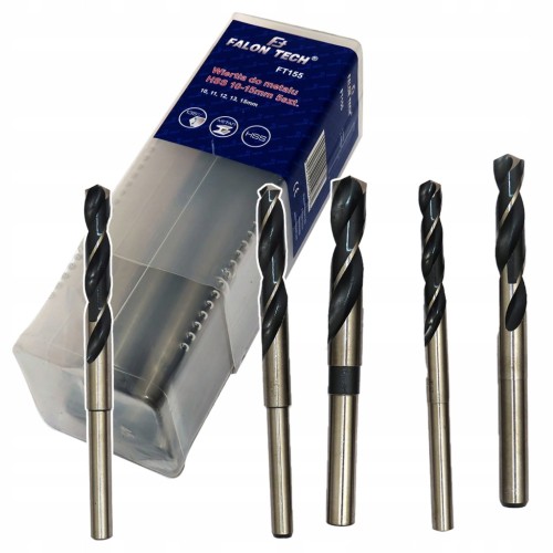ZESTAW WIERTEŁ DO METALU STALI WIERTŁO HSS 5 WIERTEŁ - 10 11 12 13 15mm