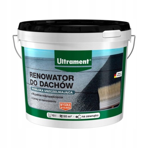 ULTRAMENT RENOWATOR DO DACHÓW POWŁOKA USZCZELNIAJĄCA RENOWACJA PAPY 10L