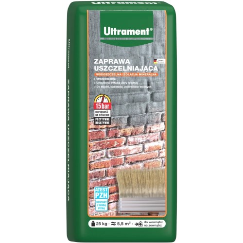 Ultrament Zaprawa Uszczelniająca Wodoszczelna Izolacja Mineralna 25kg