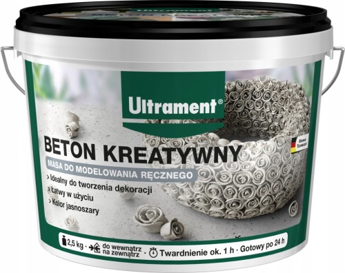 Ultrament Beton Kreatywny Masa do tworzenia dekoracji Masa Plastyczna 2,5kg