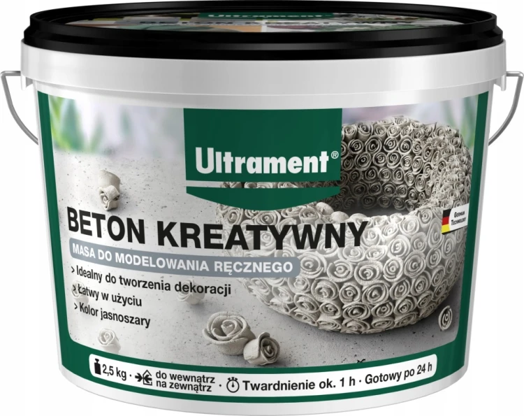 Ultrament Beton Kreatywny Masa do tworzenia dekoracji Masa Plastyczna 2,5kg
