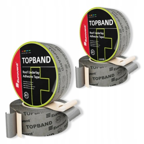 2x TAŚMA TOPBAND DO FOLII MEMBRAN DACHOWYCH SKLEJANIA NAPRAWCZA 50mm x 25m
