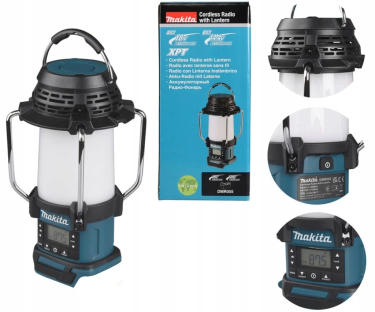 MAKITA DMR055 RADIO Z LAMPĄ LATARKĄ AKUMULATOROWE LXT 14,4/18V FM AM