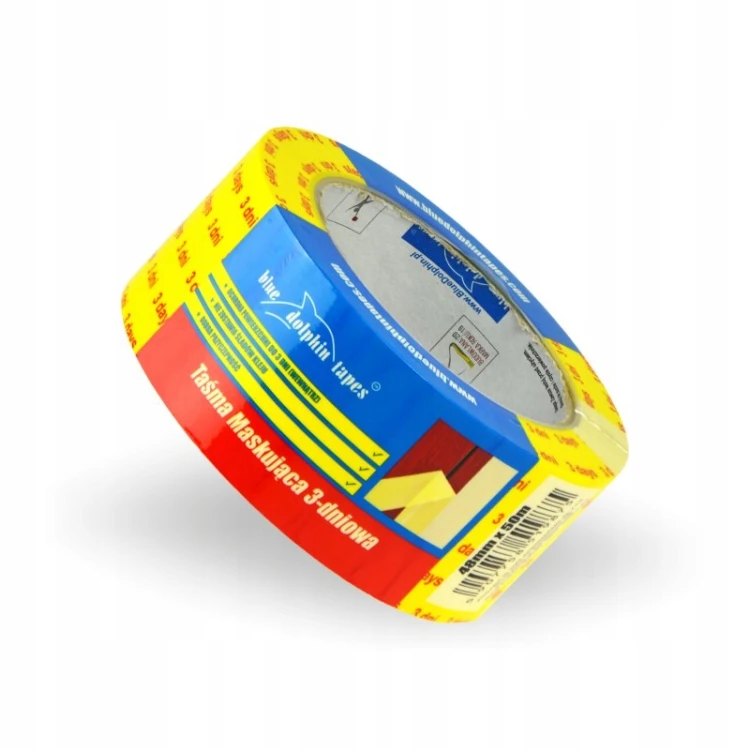 Taśma Malarska Papierowa Blue Dolphin Maskująca 3-dni 48mm x 50m