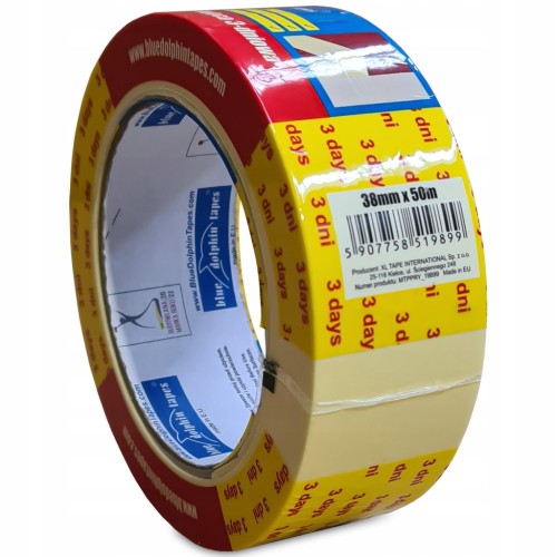 Taśma Malarska Papierowa Blue Dolphin Maskująca 3-dni 38mm x 50m