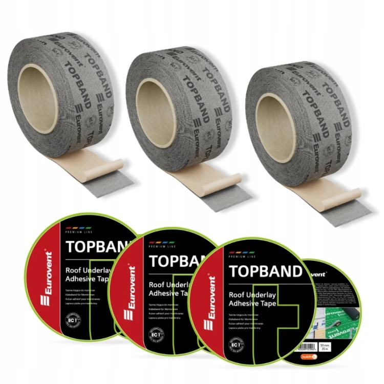 TAŚMA TOPBAND DO FOLII MEMBRAN DACHOWYCH SKLEJANIA NAPRAWCZA 3x 50mm x 25m