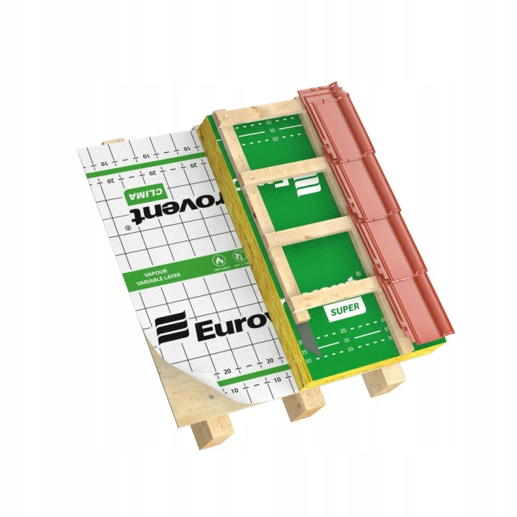 MEMBRANA PAROIZOLACYJNA AKTYWNA EUROVENT CLIMA 75m2 1,5x50m ZMIENNE SD