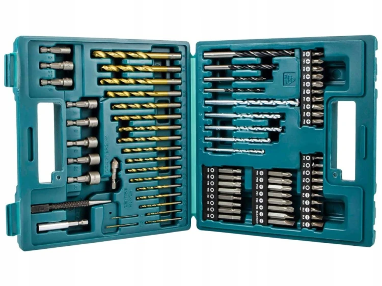 MAKITA B-49373 ZESTAW WIERTEŁ I BITÓW 75 SZT WALIZKA DO METALU DREWNA MURU