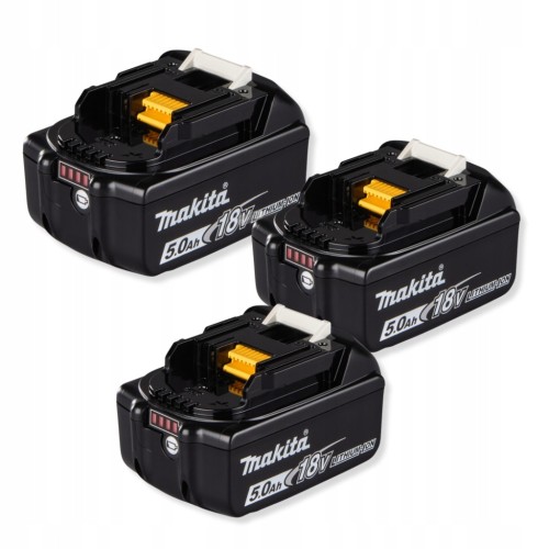MAKITA 3x AKUMULATOR BL1850B 18V 5,0Ah Li-Ion LXT ORYGINAŁ ZESTAW