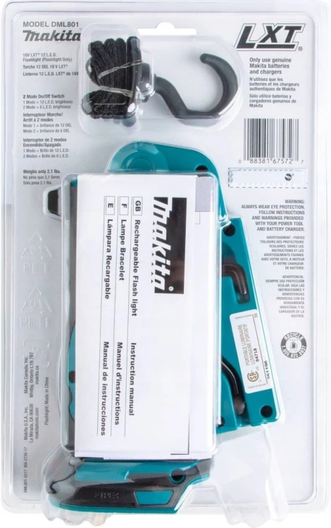 MAKITA DML801 LATARKA LED AKUMULATOROWA 18V 14,4V 12 LED 240lm BODY