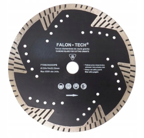 TARCZA DIAMENTOWA DO GRANITU BETONU 230x22,23mm PROFI FTDB2302223PB