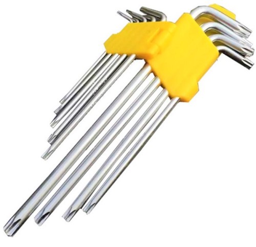 ZESTAW KLUCZY KLUCZE IMBUSOWE IMBUSY TORX T10-T50 CRV 9 ELEMENTÓW FT1610T