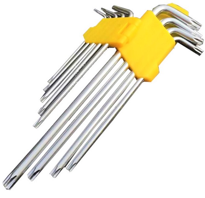 ZESTAW KLUCZY KLUCZE IMBUSOWE IMBUSY TORX T10-T50 CRV 9 ELEMENTÓW FT1610T