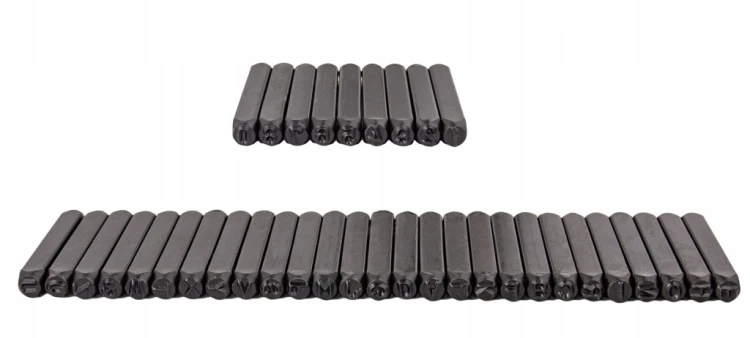 ZNACZNIKI NUMERATORY STEMPLE WYBIJAKI ALFABET LITERY CYFRY 36el 6mm FT3606