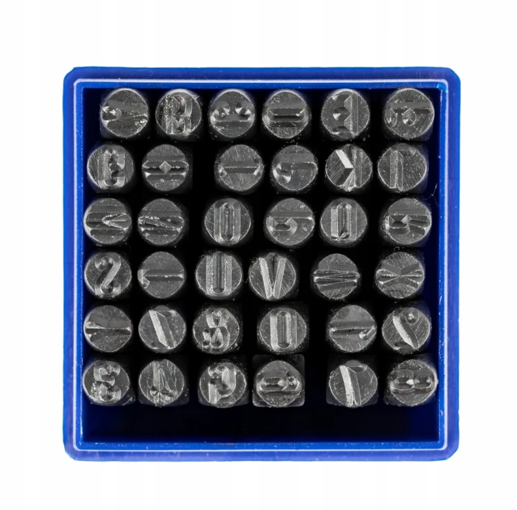 ZNACZNIKI NUMERATORY STEMPLE WYBIJAKI ALFABET LITERY CYFRY 36el 5mm FT3605